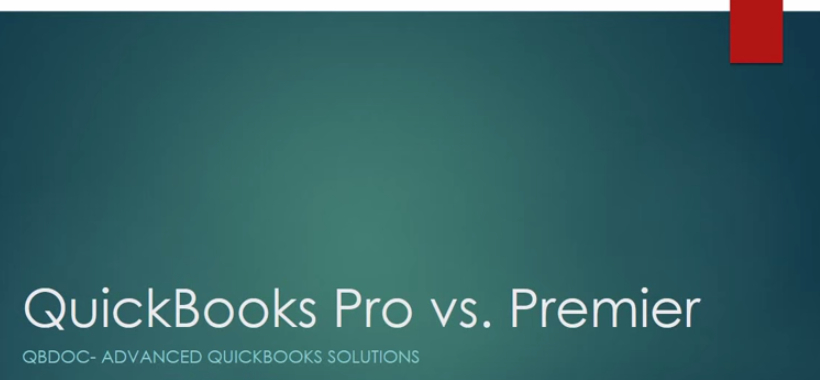 Difference Between Quickbooks Pro and Premier